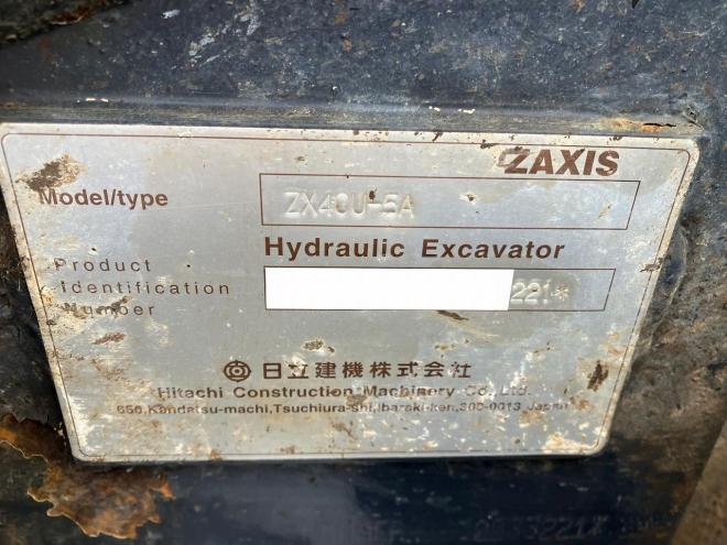 バックホー日立　中古　　油圧ショベル　ZX40U-5A