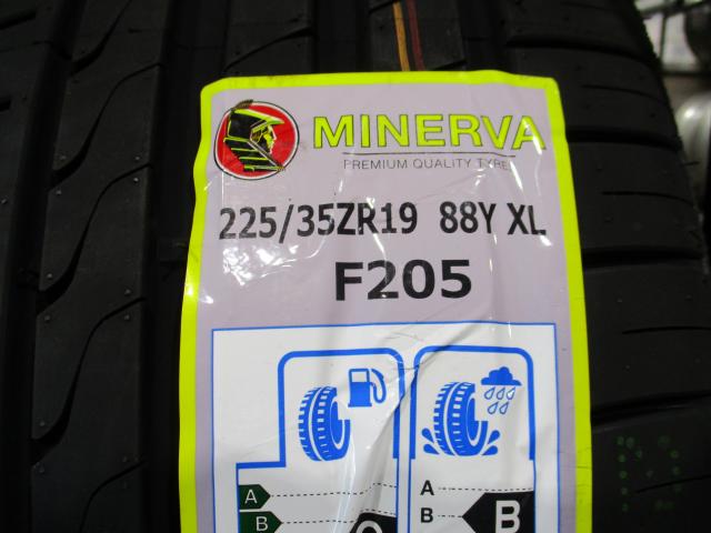 ミネルバ　F205　225/35R19　新品　4本