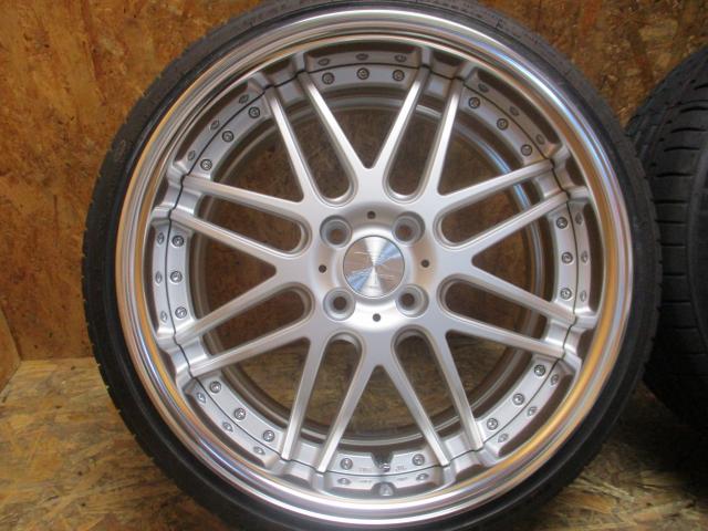 WORK　リザルタード　メッシュ　17×9J（+40）4H-100/195/40R17（ミネルバ　F205）　新品展示品　マットシルバー　Aディスク　タイヤ新品