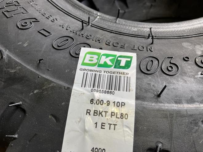 その他新品 BKT フォークリフト用 2t～2.5tクラス リアタイヤ 6.00-9 ※2本セット
