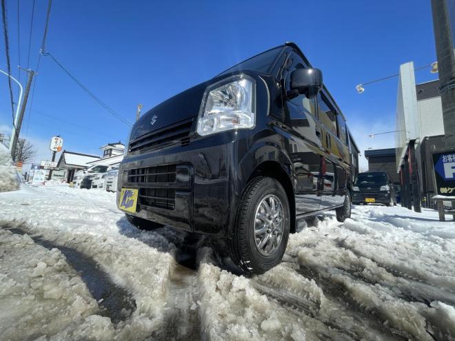 エブリィEVERY VAN 4WD JOIN 軽ぱこ入庫♪　フルセグブルートースワイドナビ　寒冷地仕様　キーレスキー　エンスタ　ウッドＰ　ミラーリアヒーター　アルミスタットレス 4WD 660 5Dr