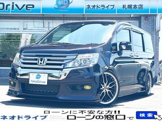 ステップワゴン2.0スパーダZクールスピリット 4WD　ローンが不安な方＜優遇ローン＞　本州仕入　フルエアロ　ナビ　両側PWスラ
