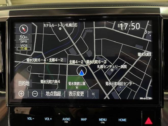 アルファードハイブリッドＳＲ後期型　本州仕入　ワンオーナー　寒冷地仕様　禁煙車　トヨタセーフティセンス　プリクラッシュ　レーダークルーズ　レーントレーシング　純正１７インチＡＷ　社外１６ＡＷ＋スタッドレスタイヤ付　純正１０インチビッグナビ（フルセグ地デジ　ＤＶＤ再生　Ｂｌｕｅｔｏｏｔｈ）＋バックカメラ　デジタルインナーミラー　純正エンジンスターター　前後ドライブレコーダー　両側パワースライドドア　パワーバックドア　純正ブラックレザーシート　電動オットマン　三眼ＬＥＤヘッドライト 4WD 2500 5Dr