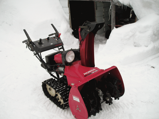 除雪機ホンダ　７馬力除雪機　ＨＳ－760　オーガ上下　ハンド式