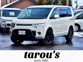 デリカ　Ｄ：５　４ＷＤ　本州仕入　ブラックペイント　新品バンパーガード　ワンオーナー　フリップダウンモニター　両側電動スライドドア　シートヒーター