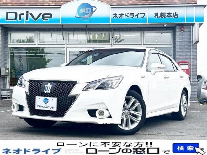 クラウンアスリート ハイブリッド2.5S Four 4WD　ローンが不安な方＜優遇ローン＞寒冷地　純正マルチナビ　フルセグTV 4WD