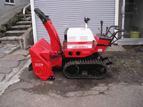 除雪機　カワサキ　10馬力除雪機　ＭＳ－1000ＤＸ－Ｅ　クローラー新品交換済み（左右）