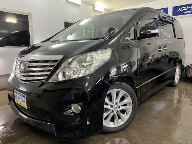 アルファード２４０Ｓ　プライムセレクションⅡ　タイプゴールド　本州仕入　ワンオーナー　禁煙車　ＷＡＫＯＳバリアスコーティング済　純正１８インチＡＷ　社外１６ＡＷ＋スタッドレスタイヤ付　両側パワースライドドア　パワーバックドア　アルパインＨＤＤナビ（フルセグ地デジ　ＤＶＤ再生　ミュージックサーバー）＋バックカメラ　アルパイン製リアフリップダウンモニター　前後コーナーセンサー　横滑り防止装置　ＨＩＤ　ＥＴＣ 　タイミングチェーン 4WD 2400 5Dr