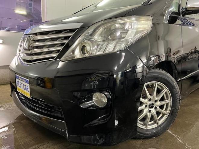 アルファード２４０Ｓ　プライムセレクションⅡ　タイプゴールド　禁煙車　ＷＡＫＯＳバリアスコーティング済　ＳＭＡＣＫブラポリ１６インチＡＷ　社外１６ＡＷ＋スタッドレスタイヤ付　両側パワースライドドア　パワーバックドア　純正ＨＤＤナビ（ワンセグ地デジ　ＤＶＤ再生）＋バックカメラ　前後コーナーセンサー　横滑り防止装置　ＨＩＤ　ＥＴＣ 　タイミングチェーン 4WD 2400 5Dr