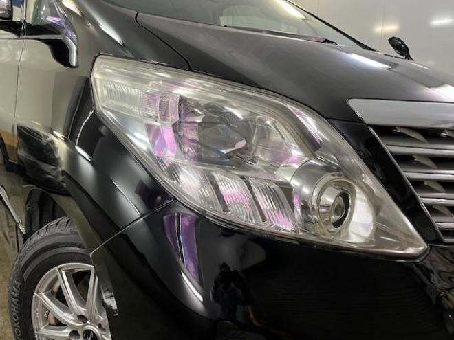 アルファード２４０Ｓ　プライムセレクションⅡ　タイプゴールド　禁煙車　ＷＡＫＯＳバリアスコーティング済　ＳＭＡＣＫブラポリ１６インチＡＷ　社外１６ＡＷ＋スタッドレスタイヤ付　両側パワースライドドア　パワーバックドア　純正ＨＤＤナビ（ワンセグ地デジ　ＤＶＤ再生）＋バックカメラ　前後コーナーセンサー　横滑り防止装置　ＨＩＤ　ＥＴＣ 　タイミングチェーン 4WD 2400 5Dr