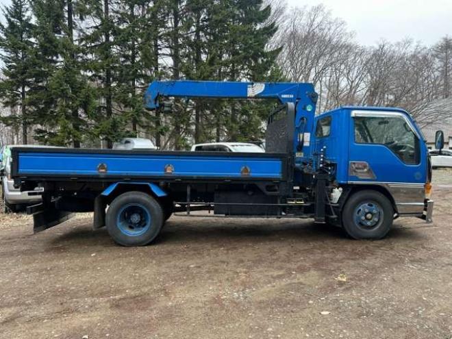 エルフ4.3 ロング 高床 ディーゼル　ユニック付き/PS/PW/記録簿 2WD 4300