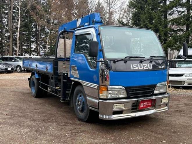 エルフ4.3 ロング 高床 ディーゼル　ユニック付き/PS/PW/記録簿 2WD 4300