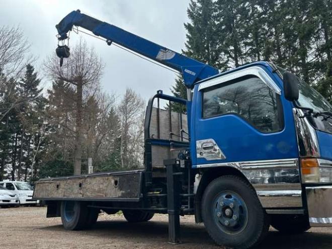 エルフ4.3 ロング 高床 ディーゼル　ユニック付き/PS/PW/記録簿 2WD 4300