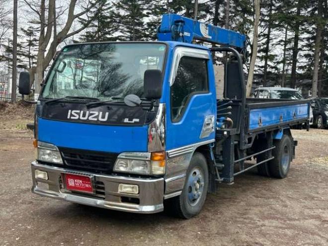 エルフ4.3 ロング 高床 ディーゼル　ユニック付き/PS/PW/記録簿 2WD 4300