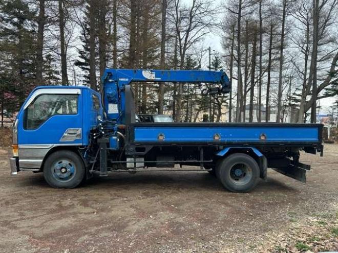 エルフ4.3 ロング 高床 ディーゼル　ユニック付き/PS/PW/記録簿 2WD 4300