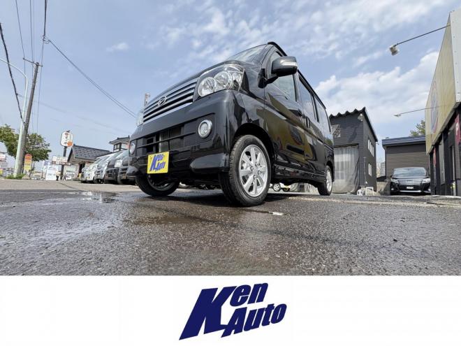 アトレーATRAI WAGON 4WD CUSTOM RS-LTD箱ワゴンTURBO入庫　検2付　 寒冷地仕様　リアヒーター　パワースライドドア　HID　BTフルセグナビ　ベンチシート　キーレス　フォグランプ　スタットレス 4WD 660 5Dr