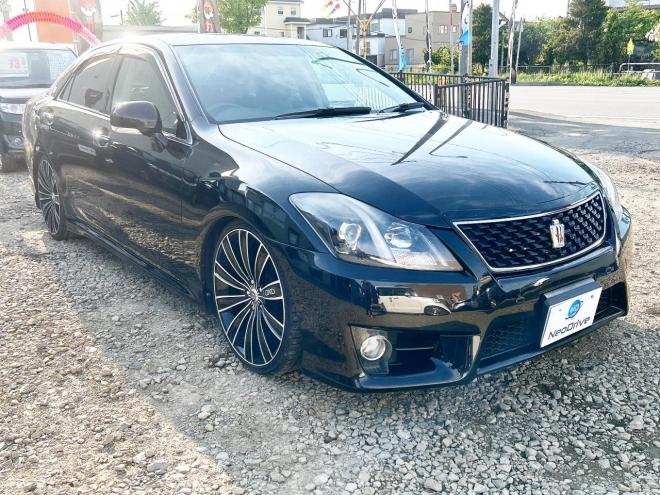 クラウンアスリート2.5i-FourアニバーサリーED 4WD　ローンが不安な方＜優遇ローン＞　純正ナビ　革シート　ローダウン　ETC