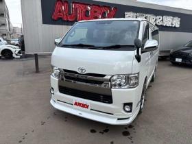 ハイエースバン　2.8 スーパーGL ダークプライムII ロングボディ ディーゼルターボ 4WD　8インチナビTV 両側パワスラ ベッドキット 2800