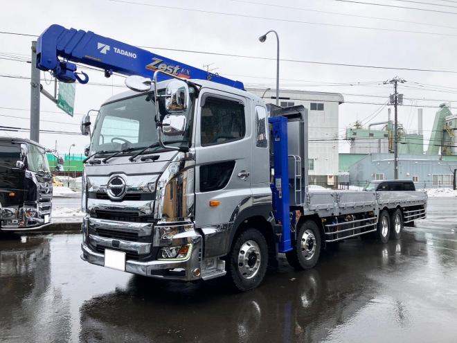 プロフィア未使用　4段ラジコンクレーン車　セルフローダー　重機運搬車ウインチ付　大型トラック　nht