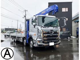 プロフィア　未使用　4段ラジコンクレーン車　セルフローダー　重機運搬車ウインチ付　大型トラック　nht
