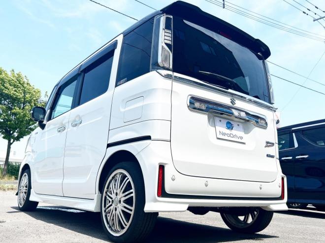 スペーシアカスタム ハイブリッドXSターボ 4WD　ローンが不安な方＜優遇ローン＞　ワンオーナー　メモリーナビ　両側パワスラ