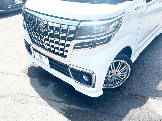 スペーシアカスタム ハイブリッドXSターボ 4WD　ローンが不安な方＜優遇ローン＞　ワンオーナー　メモリーナビ　両側パワスラ