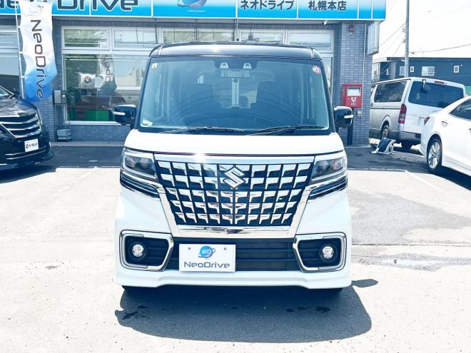 スペーシアカスタム ハイブリッドXSターボ 4WD　ローンが不安な方＜優遇ローン＞　ワンオーナー　メモリーナビ　両側パワスラ