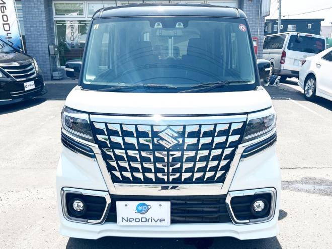スペーシアカスタム ハイブリッドXSターボ 4WD　ローンが不安な方＜優遇ローン＞　ワンオーナー　メモリーナビ　両側パワスラ