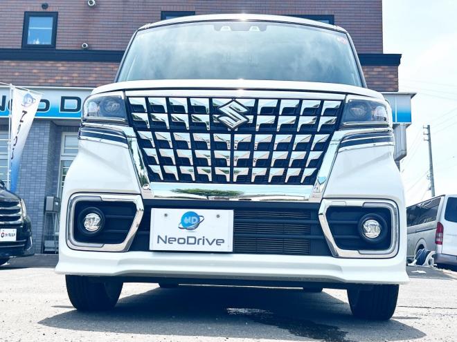 スペーシアカスタム ハイブリッドXSターボ 4WD　ローンが不安な方＜優遇ローン＞　ワンオーナー　メモリーナビ　両側パワスラ