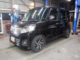 スペーシア　カスタム XSターボ デュアルカメラブレーキサポート装着車 4WD　本州仕入・ナビ・TV・B/T・両側電動 660