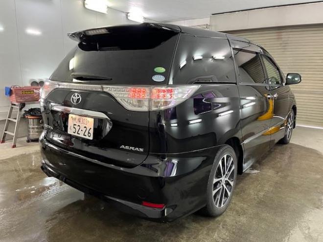 エスティマアエラスプレミアムエディション　本州仕入　後期型　禁煙車　ＷＡＫＯＳバリアスコーティング済　純正ブラポリ１８インチＡＷ　社外１７ＡＷ＋スタッドレスタイヤ付　両側パワースライドドア　イクリプスナビ（フルセグ地デジ　ＤＶＤ再生　Ｂｌｕｅｔｏｏｔｈ）＋バックカメラ　純正ブラックハーフレザーシート　ＰＵＳＨスタート　スマートキー　クルーズコントロール　運転席パワーシート　タイミングチェーン車　ビルトインＥＴＣ　ＨＩＤ ヘッドライト 4WD 2400 5Dr