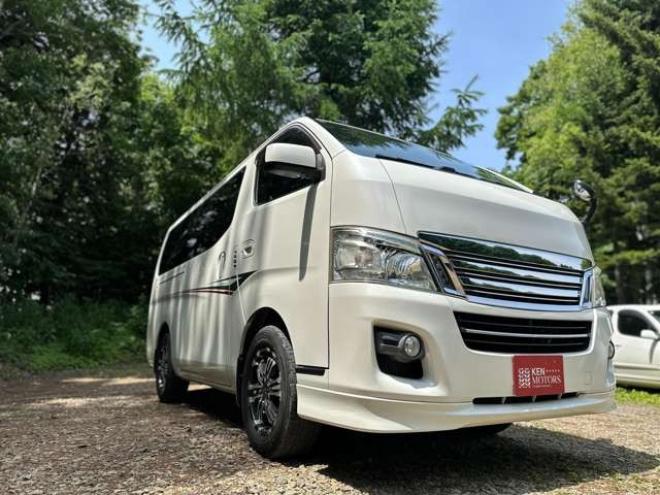 キャラバンNV350 2.5 ライダー プレミアムGX ロングボディ ディーゼルターボ 4WD　純正ナビ/フルセグ/後席モニタ/社外アルミ 2500