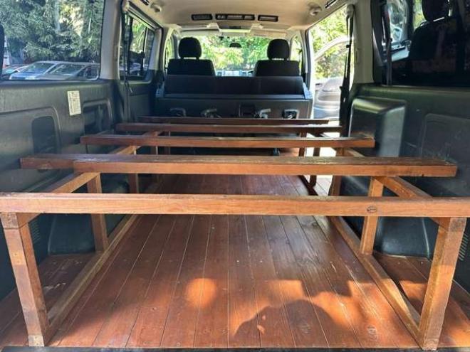 レジアスエース3.0 スーパーGL プライムセレクション ロングボディ ディーゼルターボ 4WD　記録簿/社外アルミ/ETC/手作りベッドキット 3000