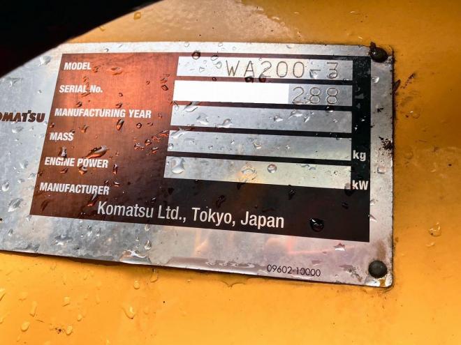 ホイールローダコマツ　中古　WA200-3　マルチプラウ