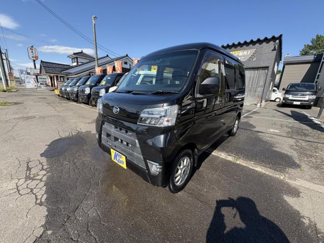 ハイゼットHIJET CARGO 4WD CRUSE TURBO sa3寒冷地仕様　リアヒーター　TURBO　スマアシ　VSC LEDヘッド　LEDフォグ　アイドリングストップ　Bluetoothフルセグナビ　電動格納　切替4WD　　エンジンオイル交換 4WD 660 ５Dr