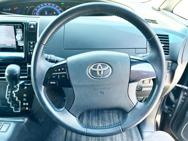 エスティマハイブリッドハイブリッド2.4アエラス プレミアムED 4WD　ローンが不安な方＜優遇ローン＞両側パワスラ　社外ナビ　ハーフレザー 4WD