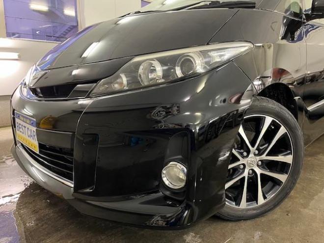 エスティマアエラス　プレミアムエディション　後期型　寒冷地仕様　禁煙車　ＷＡＫＯＳバリアスコーティング済　純正１８インチＡＷ　純正１７ＡＷ＋スタッドレスタイヤ付　両側パワースライドドア　純正ハーフレザーシート　イクリプスナビ（フルセグ地デジ　ＤＶＤ再生　Ｂｌｕｅｔｏｏｔｈ）＋バックカメラ　エンジンスターター　ＰＵＳＨスタート　スマートキー　クルーズコントロール　タイミングチェーン車　ＨＩＤ ヘッドライト　フロントガラス熱線　リアヒーター 4WD 2400 5Dr