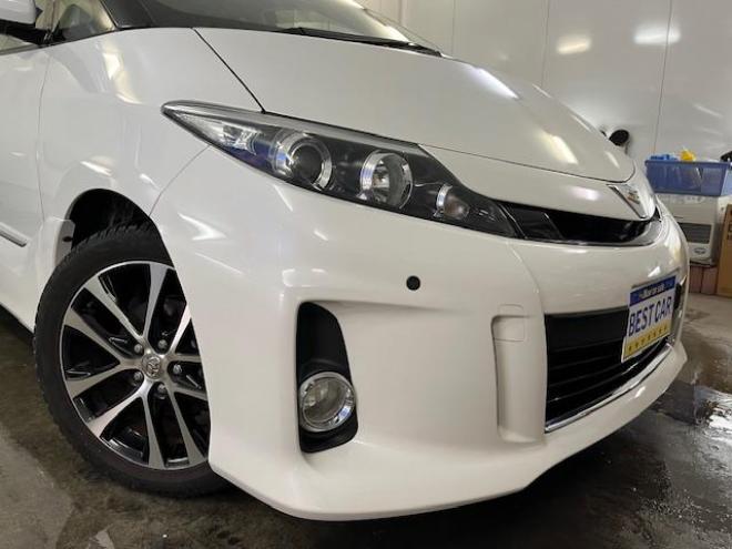 エスティマアエラス　プレミアムエディション　後期型　本州仕入　禁煙車　ＷＡＫＯＳバリアスコーティング済　純正１８インチＡＷ　社外１７ＡＷ＋スタッドレスタイヤ付　両側パワースライドドア　パワーバックドア　純正ハーフレザーシート　純正ナビ（フルセグ地デジ　ＤＶＤ再生　Ｂｌｕｅｔｏｏｔｈ）＋バックカメラ　純正１１インチリアフリップダウンモニター　ＰＵＳＨスタート　スマートキー　クルーズコントロール　運転席パワーシート　２列目オットマン仕様　タイミングチェーン車　ＨＩＤ ヘッドライト　横滑り防止装置 4WD 2400 5D