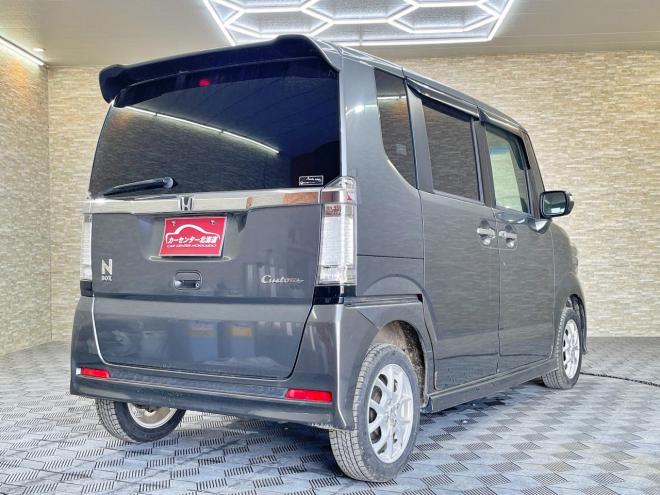 N-BOXカスタムG Lパッケージ 4WD 5年保証 スマキー パワスラ ナビTV ETC 寒冷地仕様 車検整備2年付 修復歴無