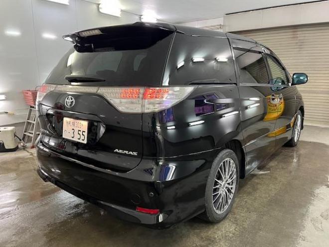 エスティマアエラス　レザーパッケージ　後期型　ワンオーナー　禁煙車　ＷＡＫＯＳバリアスコーティング済　社外１８インチＡＷ　社外１６ＡＷ＋スタッドレスタイヤ付　両側パワースライドドア　純正ブラックレザーシート　純正ＨＤＤナビ（フルセグ地デジ　ＤＶＤ再生　Ｂｌｕｅｔｏｏｔｈ）＋バックカメラ　コーナーセンサー　ＰＵＳＨスタート　スマートキー　クルーズコントロール　運転席パワーシート　２列目オットマン仕様　タイミングチェーン車　ＨＩＤ ヘッドライト 4WD 2400 5Dr