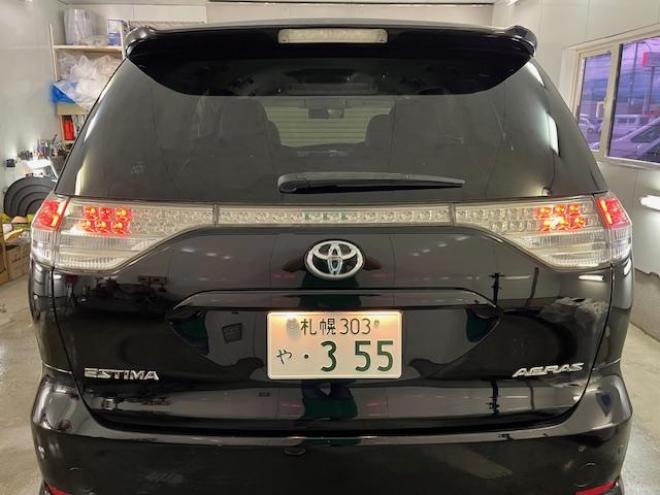 エスティマアエラス　レザーパッケージ　後期型　ワンオーナー　禁煙車　ＷＡＫＯＳバリアスコーティング済　社外１８インチＡＷ　社外１６ＡＷ＋スタッドレスタイヤ付　両側パワースライドドア　純正ブラックレザーシート　純正ＨＤＤナビ（フルセグ地デジ　ＤＶＤ再生　Ｂｌｕｅｔｏｏｔｈ）＋バックカメラ　コーナーセンサー　ＰＵＳＨスタート　スマートキー　クルーズコントロール　運転席パワーシート　２列目オットマン仕様　タイミングチェーン車　ＨＩＤ ヘッドライト 4WD 2400 5Dr