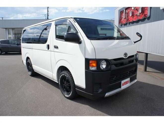 ハイエースバン2.8 DX ロング ディーゼルターボ 4WD　フロントシートセパレート仕様変更済　センターコンソール付　415COBRA丸目ライトキット&バッドラッカー16インチAW　415SAFARIフロントスポイラー　TOYOオープンカントリーR/T　電動格納ドアミラー 2800
