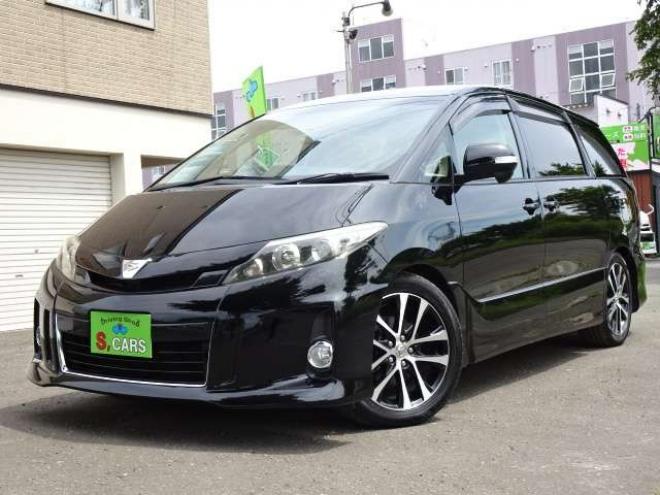 エスティマ2.4 アエラス 4WD　本州車　保証1年/走行距離無制限　4WD　両側パワースライドドア　パワーバックドア　純正ナビ　地デジ　バックカメラ　ETC　社外足回り 2400