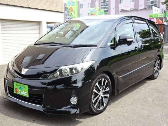 エスティマ2.4 アエラス 4WD　本州車　保証1年/走行距離無制限　4WD　両側パワースライドドア　パワーバックドア　純正ナビ　地デジ　バックカメラ　ETC　社外足回り 2400