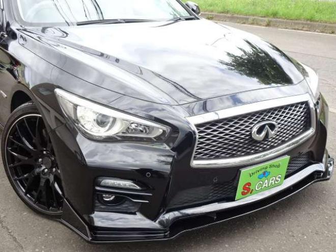 スカイライン3.5 350GT FOUR ハイブリッド タイプSP　本州車　ハイブリットシステム保証2年/走行距離無制限　 4WD　黒革パワーシート　 エアロ 20AW  エスカーズカスタム　メーカーナビ　全方位カメラ　地デジ　シートメモリー　20AW　LEDヘッドライト 3500
