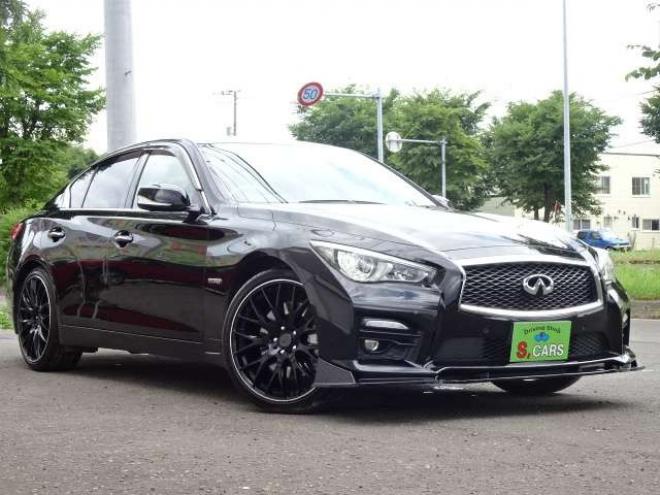 スカイライン3.5 350GT FOUR ハイブリッド タイプSP　本州車　ハイブリットシステム保証2年/走行距離無制限　 4WD　黒革パワーシート　 エアロ 20AW  エスカーズカスタム　メーカーナビ　全方位カメラ　地デジ　シートメモリー　20AW　LEDヘッドライト 3500