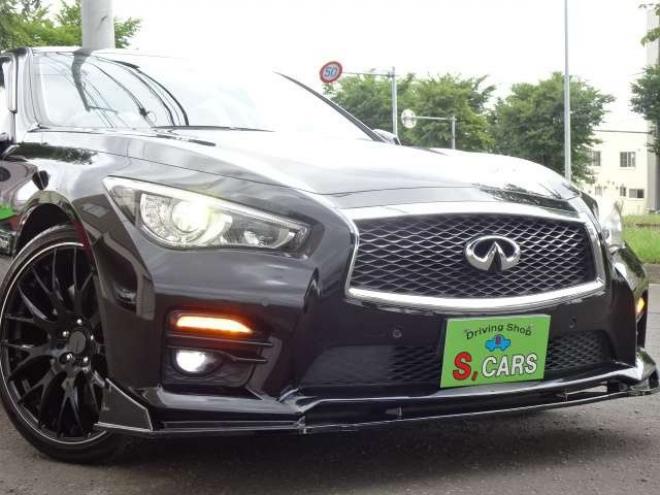 スカイライン3.5 350GT FOUR ハイブリッド タイプSP　本州車　ハイブリットシステム保証2年/走行距離無制限　 4WD　黒革パワーシート　 エアロ 20AW  エスカーズカスタム　メーカーナビ　全方位カメラ　地デジ　シートメモリー　20AW　LEDヘッドライト 3500