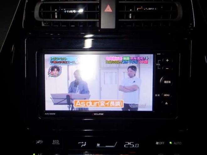 プリウス1.8 S セーフティ プラス E-Four 4WD　本州仕入・ナビ・TV・Bカメラ・エアロ・LEDヘッドライト・衝突軽減・クルコン・スマートキー・プッシュスタート・オートマチックハイビーム・ETC・フォグランプ・社外17インチAW 1800