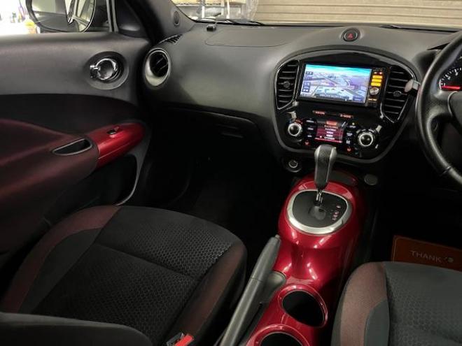 ジューク１６ＧＴ　Ｆｏｕｒ　タイプＶ　日産ＤＩＧターボ　寒冷地仕様　禁煙車　ＷＡＫＯＳバリアスコーティング済　社外１７インチＡＷ　社外１７ＡＷ＋スタッドレスタイヤ付　純正ナビ（フルセグ地デジ　ＤＶＤ再生　Ｂｌｕｅｔｏｏｔｈ）＋バックカメラ　純正エンジンスターター　ＰＵＳＨスタート　インテリジェントキー　横滑り防止装置　タイミングチェーン車 4WD 1600 5Dr