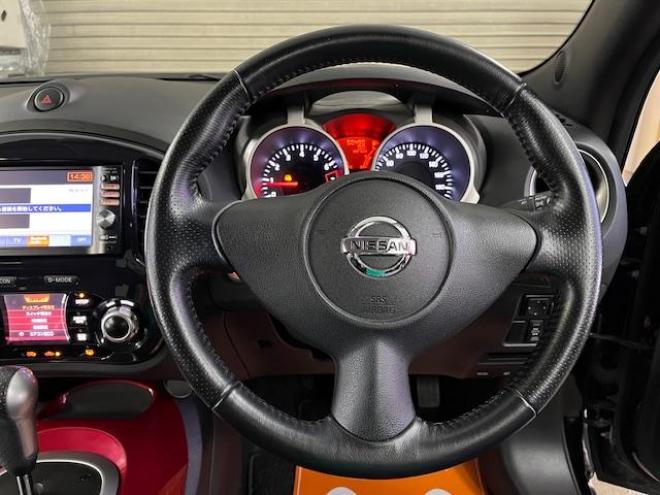 ジューク１６ＧＴ　Ｆｏｕｒ　タイプＶ　日産ＤＩＧターボ　寒冷地仕様　禁煙車　ＷＡＫＯＳバリアスコーティング済　社外１７インチＡＷ　社外１７ＡＷ＋スタッドレスタイヤ付　純正ナビ（フルセグ地デジ　ＤＶＤ再生　Ｂｌｕｅｔｏｏｔｈ）＋バックカメラ　純正エンジンスターター　ＰＵＳＨスタート　インテリジェントキー　横滑り防止装置　タイミングチェーン車 4WD 1600 5Dr